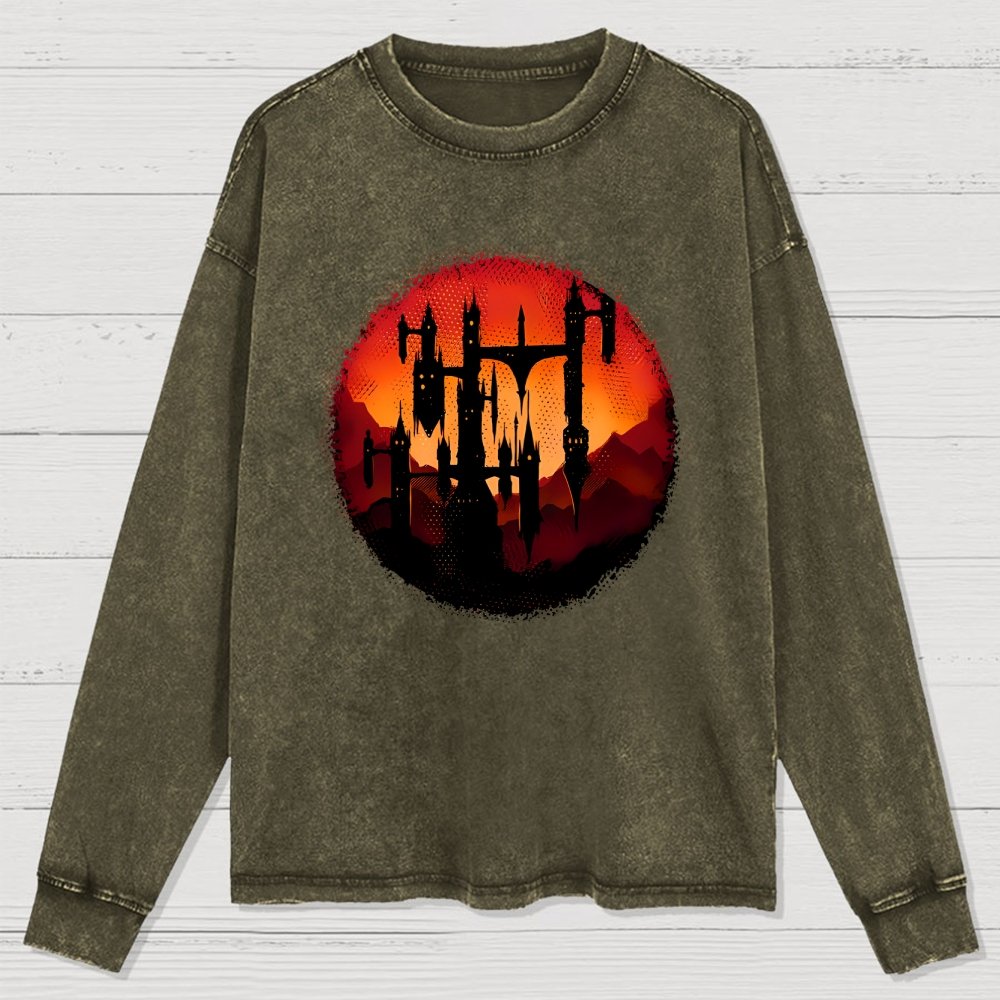 Castle Sunset Washed Long Sleeve Tee