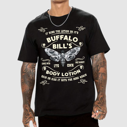 Mysterious Goth Body Lotion Deaths Head Moth Horror Geek T-Shirt
