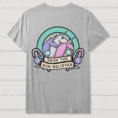 Shun the Non-Believer Back Printing Geek T-Shirt