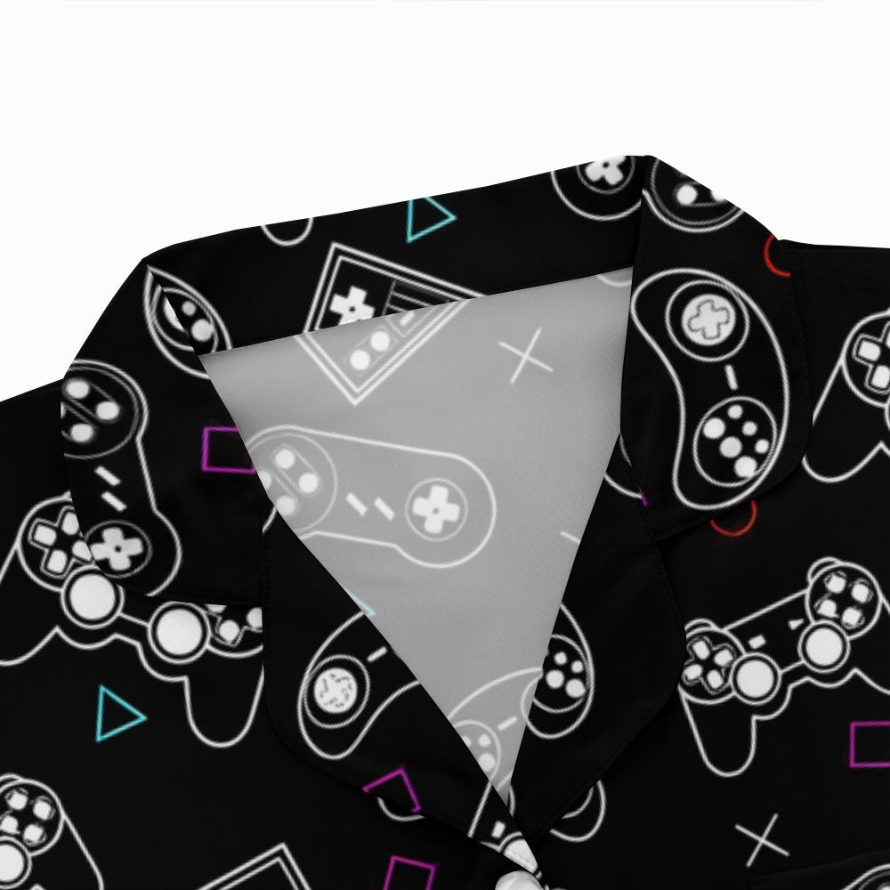 Retro Game Console Geek Long Sleeve Pajama Set