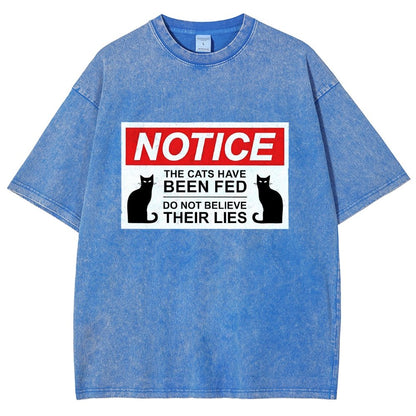 Cats Have Been Fed Vintage Distressed T-shirt