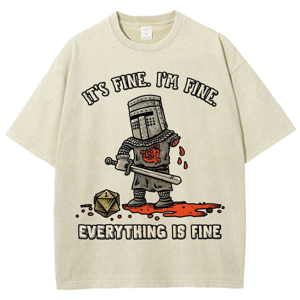 Its Fine Im Fine Everything Is Fine  Vintage Distressed T-shirt