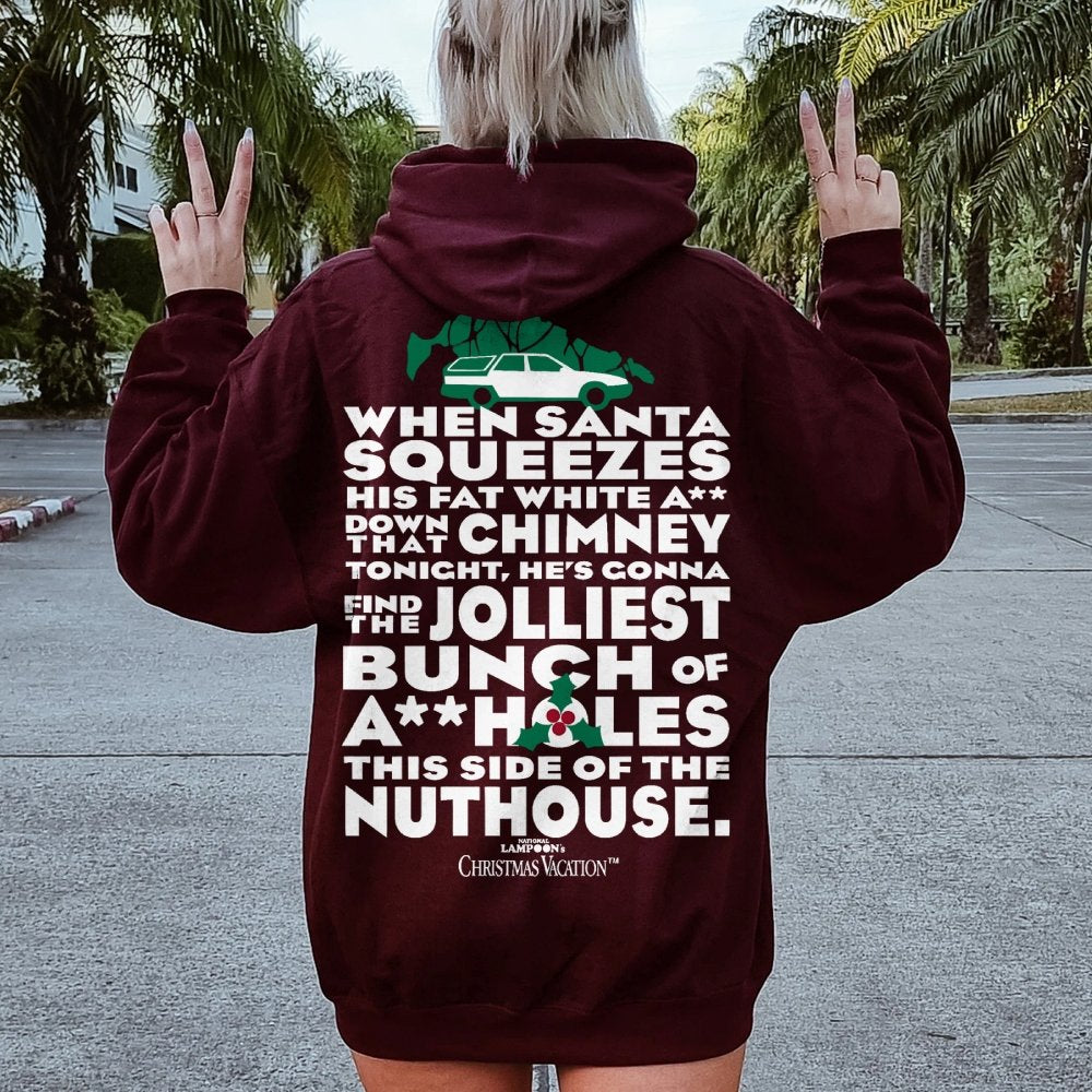 Christmas Vacation: Jolliest Bunch Geek Printed Back Cotton Hoodie
