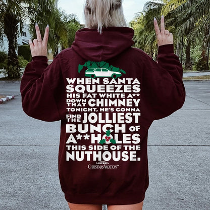 Christmas Vacation: Jolliest Bunch Geek Printed Back Cotton Hoodie