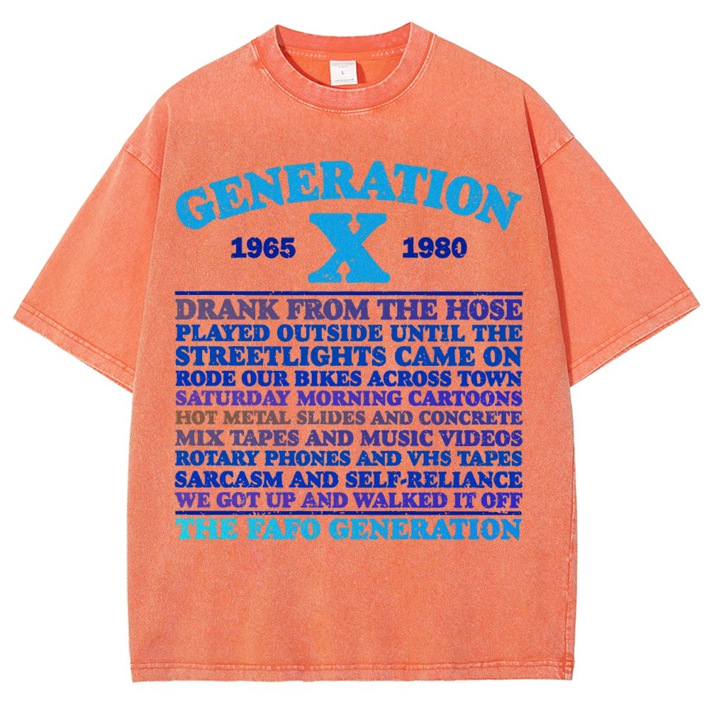 GenX Summer Day Vintage Distressed T-shirt