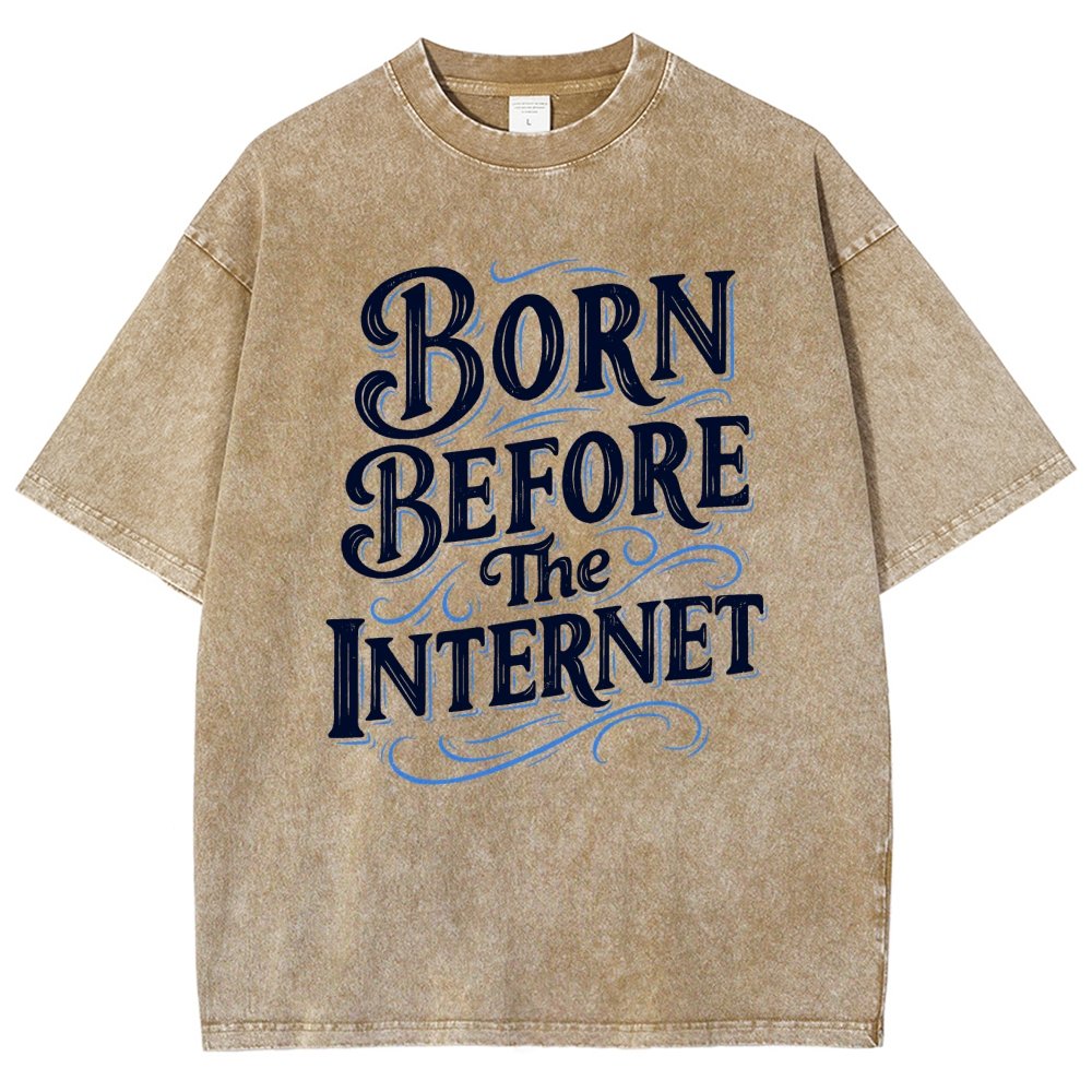 Born Before The Internet Vintage Distressed T-shirt