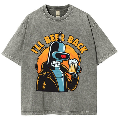 I'll Beer Back Vintage Distressed T-shirt