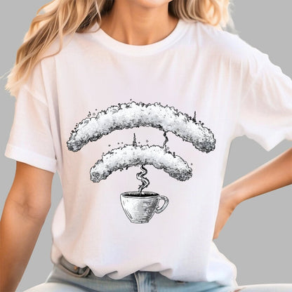 Connected Through Caffeine Geek T-Shirt