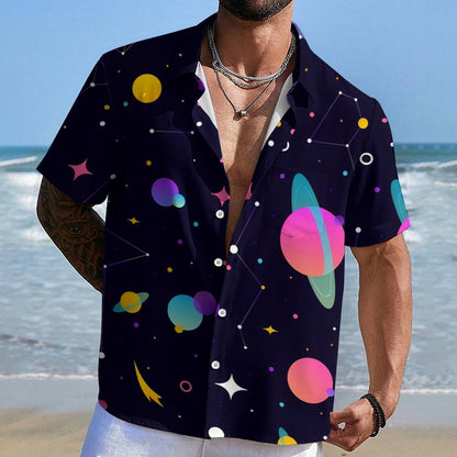 Galaxy Planet Series Print Geeky Shirt