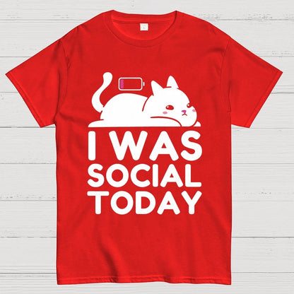I Was Social Today Geek T-Shirt