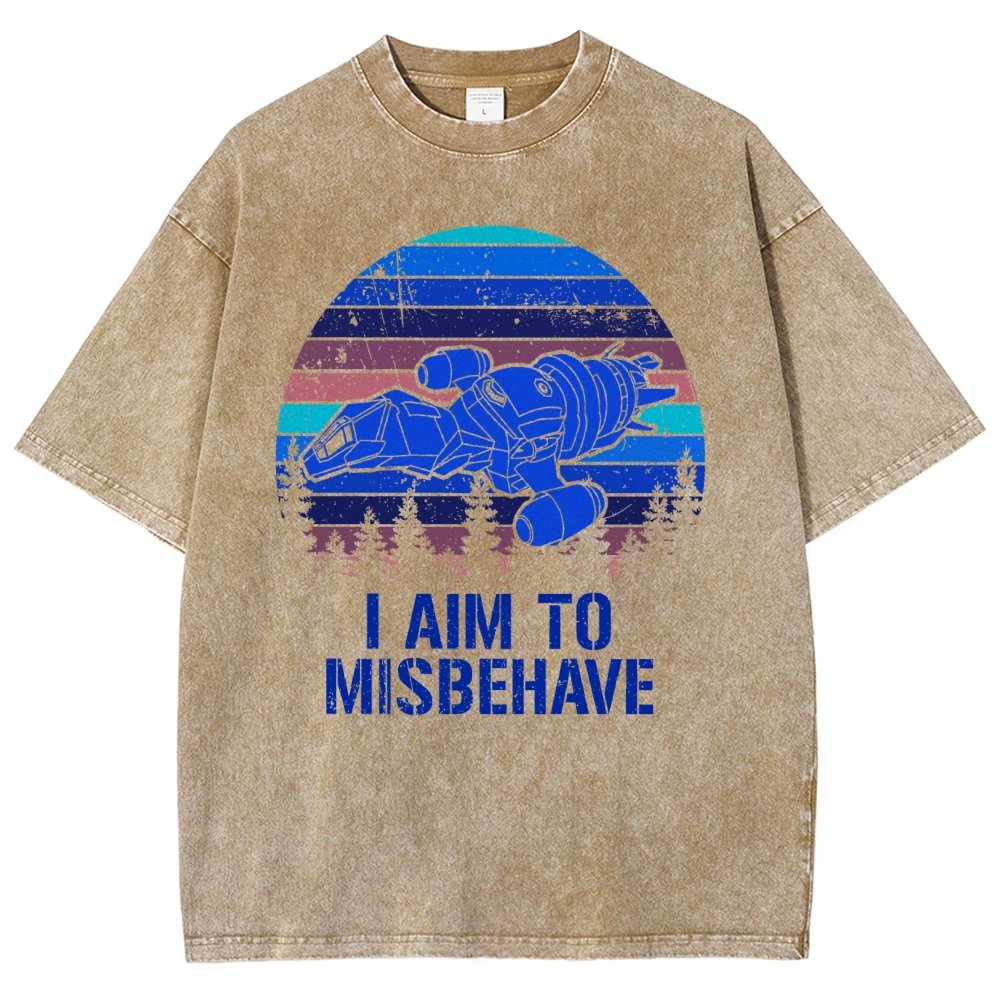 I Aim To Misbehave Vintage Distressed T-shirt