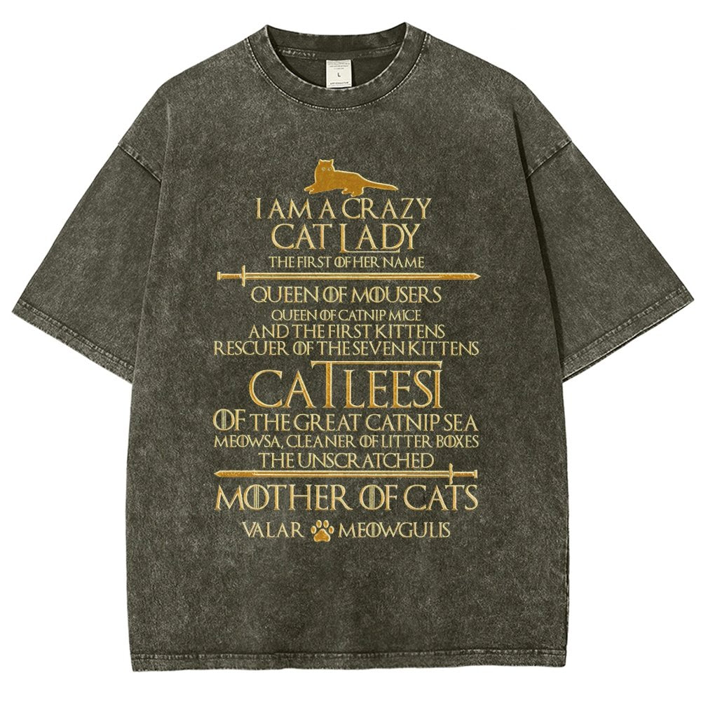 I Am A Crazy Cat Lady Vintage Distressed T-shirt