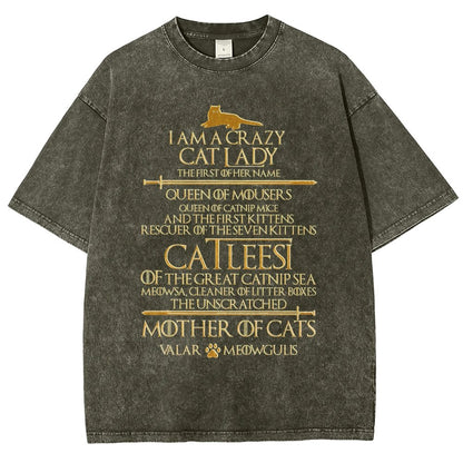 I Am A Crazy Cat Lady Vintage Distressed T-shirt