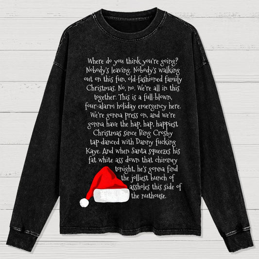 Christmas Rant Washed Long Sleeve Tee