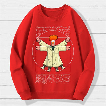 Vitruvian Puppet Geek Cotton Sweatshirt