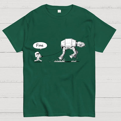 Empire Robot Dog-Planet Battles Geek T-Shirt