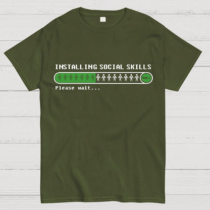 Funny Installing social skills Geek T-Shirt