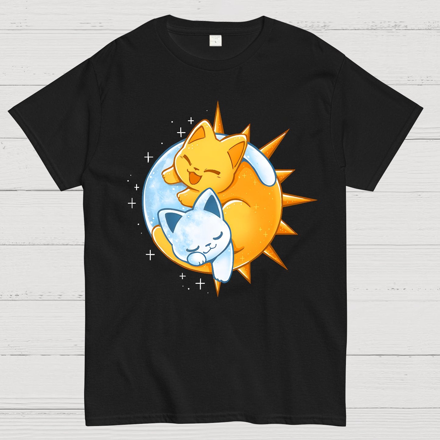 Sun Moon Kittens Geek T-Shirt