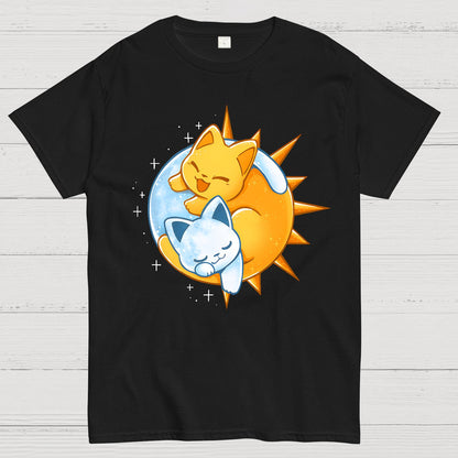Sun Moon Kittens Geek T-Shirt