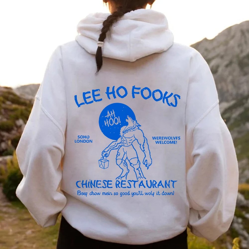Lee Ho Fooks Chinese Restaurant Printed Back Unisex Cotton Hoodie