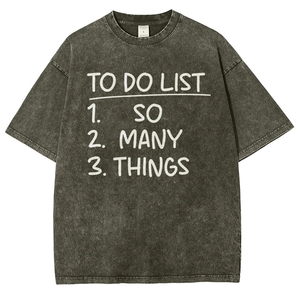To Do List Vintage Distressed T-shirt