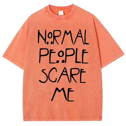 Normal People Scare Me Vintage Distressed T-shirt