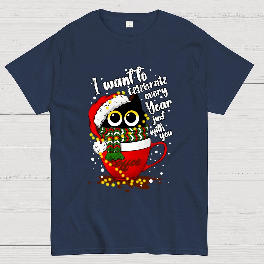 Christmas Cat Geek T-Shirt