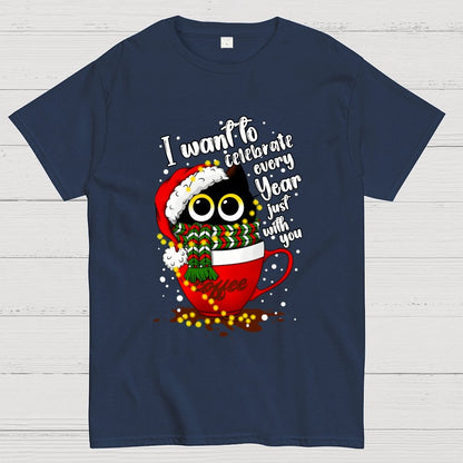 Christmas Cat Geek T-Shirt