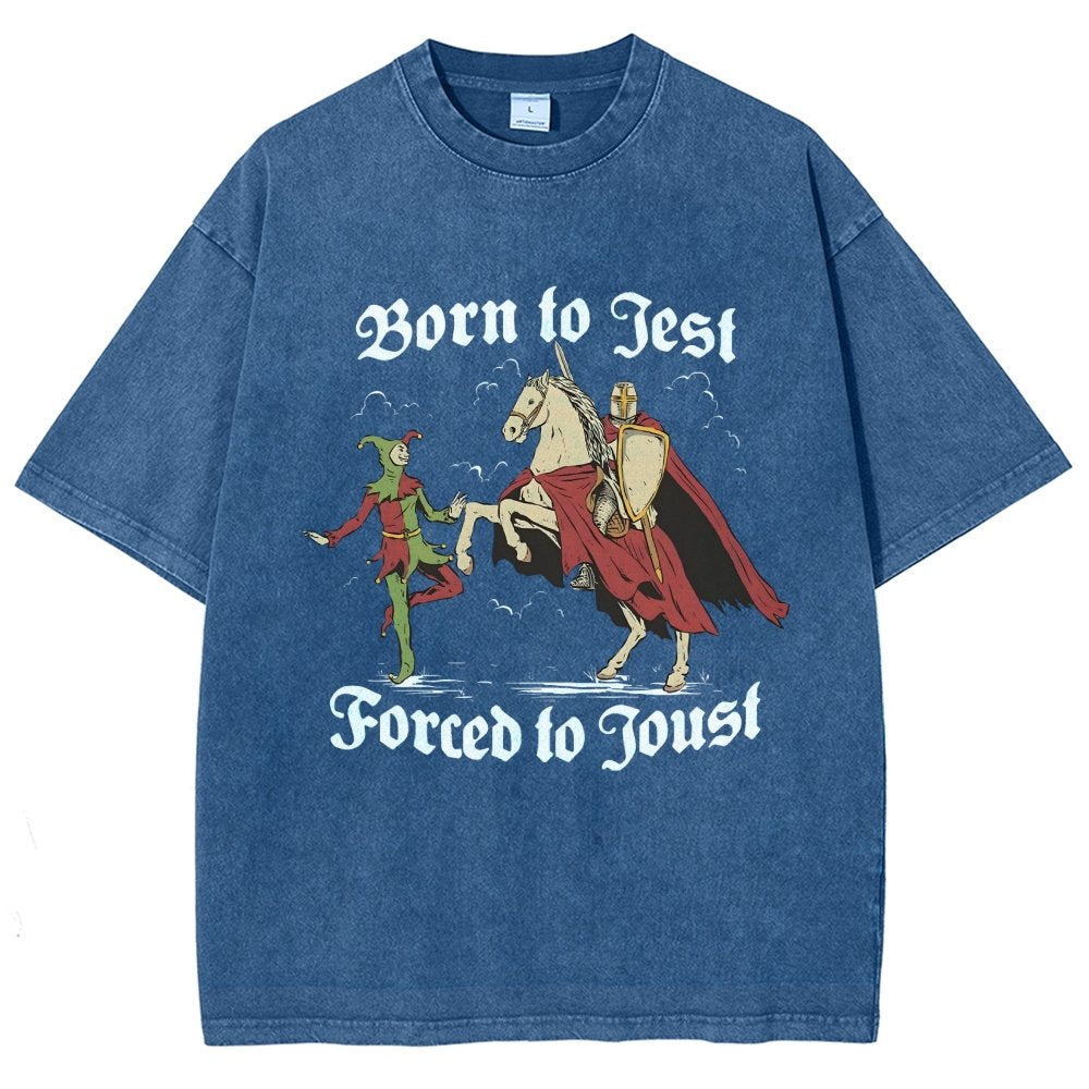 Born To Jest Forced To Joust Vintage Distressed T-shirt