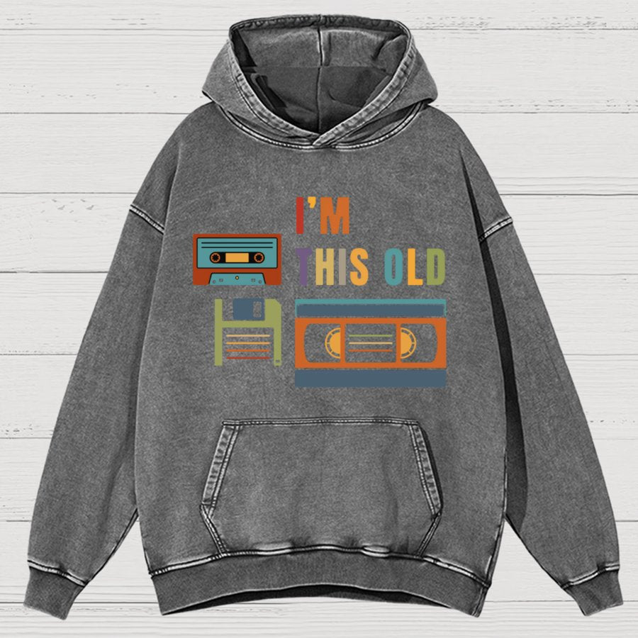 Im This Old Vintage Nerd Vintage Distressed Hoodie
