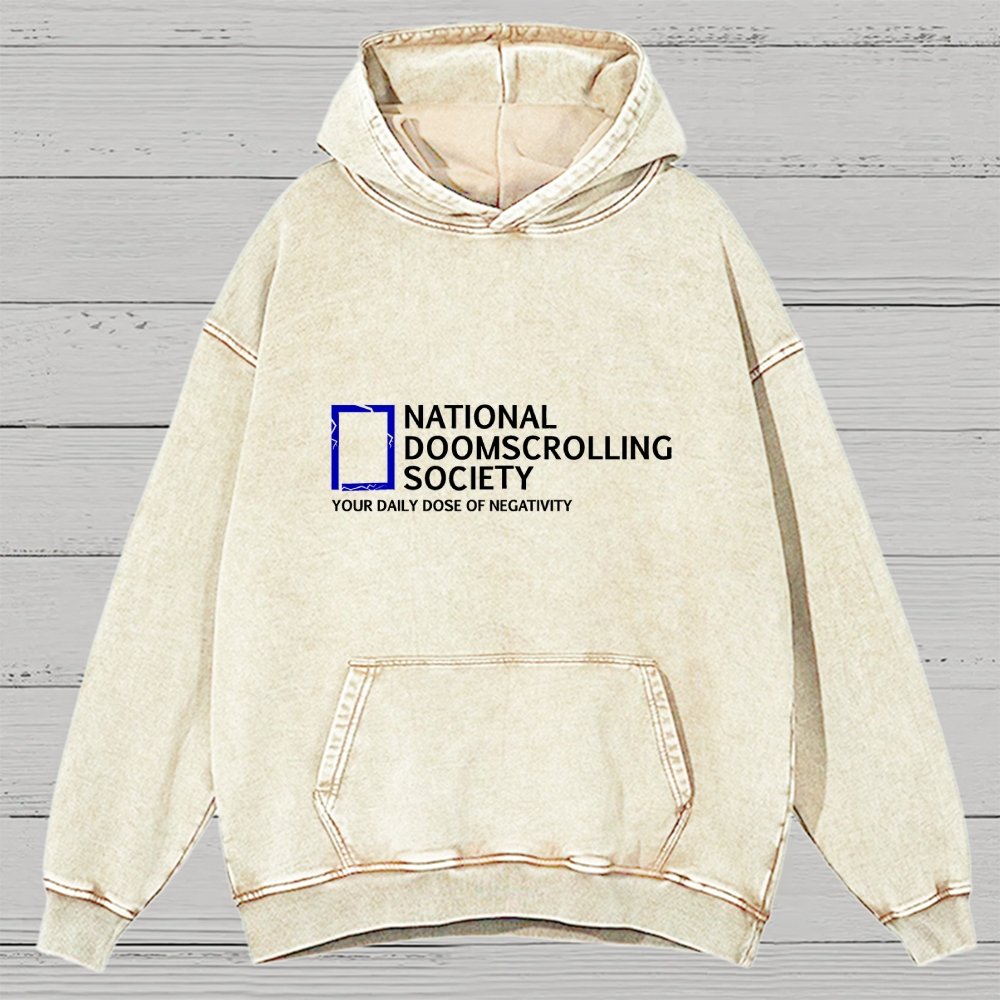 National Doomscrolling Society Vintage Distressed Hoodie