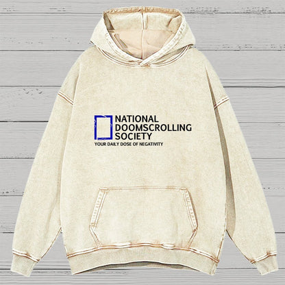 National Doomscrolling Society Vintage Distressed Hoodie
