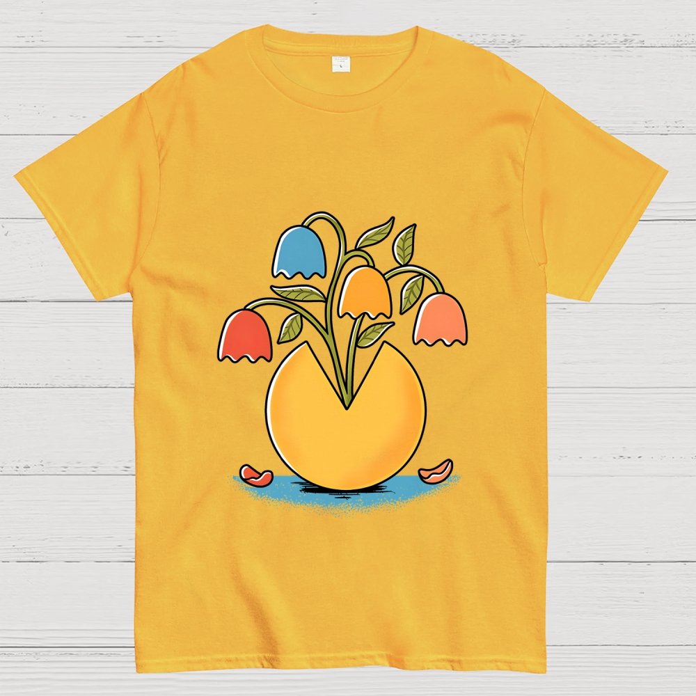Retro Arcade Flowers Geek T-Shirt
