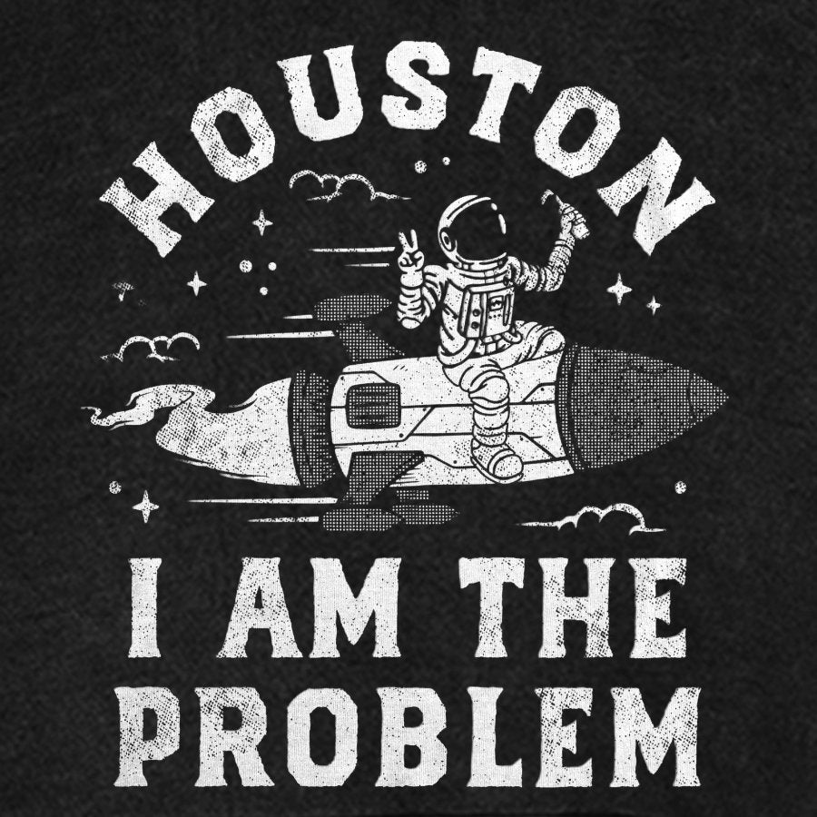 Houston, I Am The Problem, Planets Vintage Distressed Hoodie