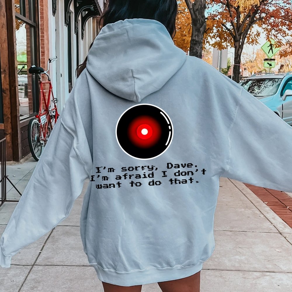 An Introvert's Odyssey I‘m sorry dave Printed Back Unisex Cotton Hoodie