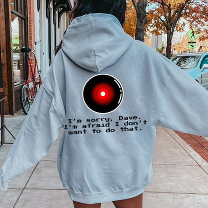 An Introvert's Odyssey I‘m sorry dave Printed Back Unisex Cotton Hoodie