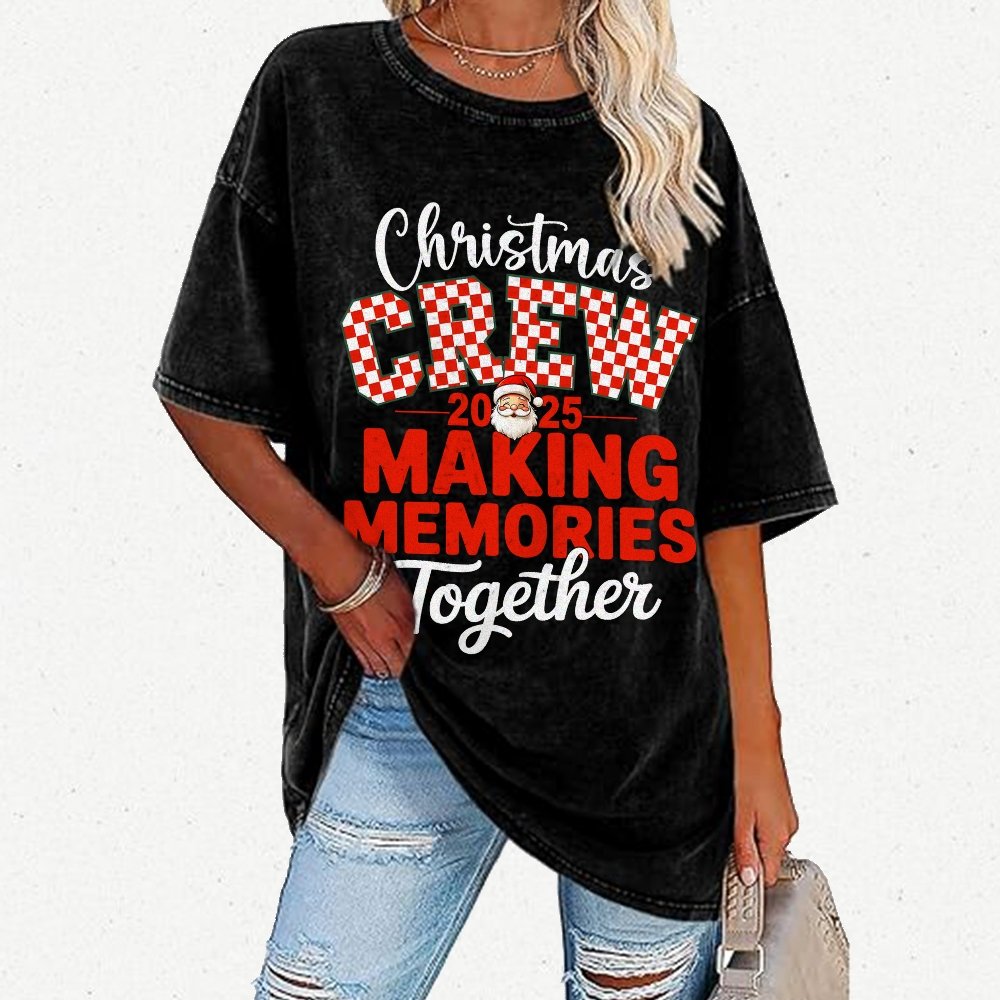 Retro Family Christmas Vintage Distressed T-shirt
