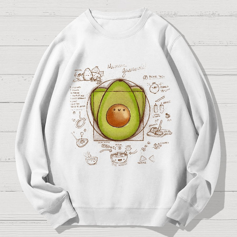 Divine Avocado Recipe Geek Cotton Sweatshirt