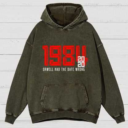 Orwell Got It Wrong Vintage Distressed Hoodie