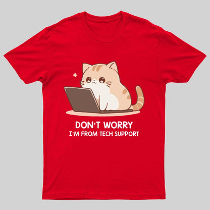 Tech Support Cat Geeky T-Shirt