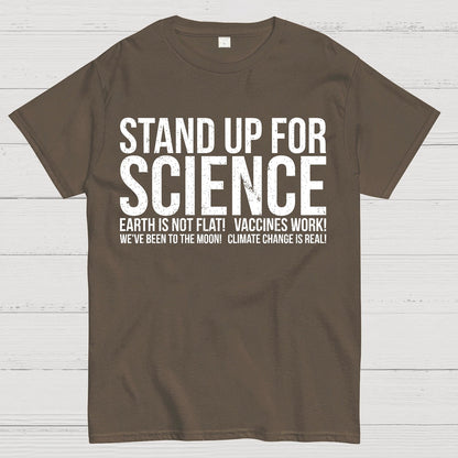 Earth Is Not Flat Stand Up For Science Geek T-Shirt