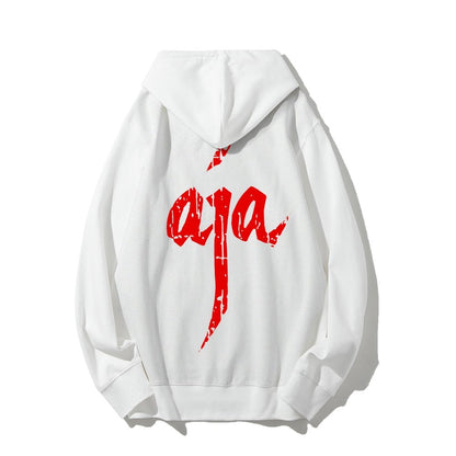 Aja Printed Back Unisex Cotton Hoodie