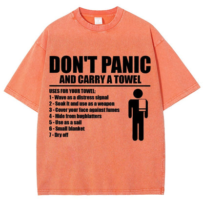 Don't Panic Vintage Distressed T-shirt