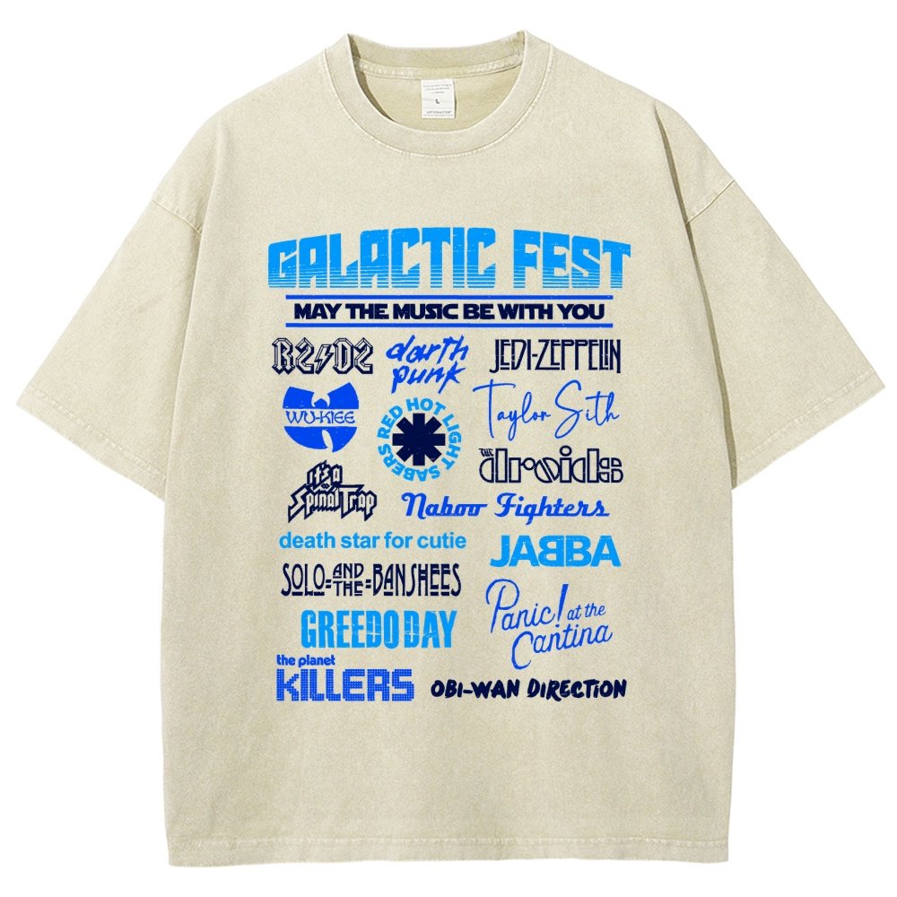 Galactic Fest Vintage Distressed T-shirt