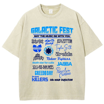 Galactic Fest Vintage Distressed T-shirt