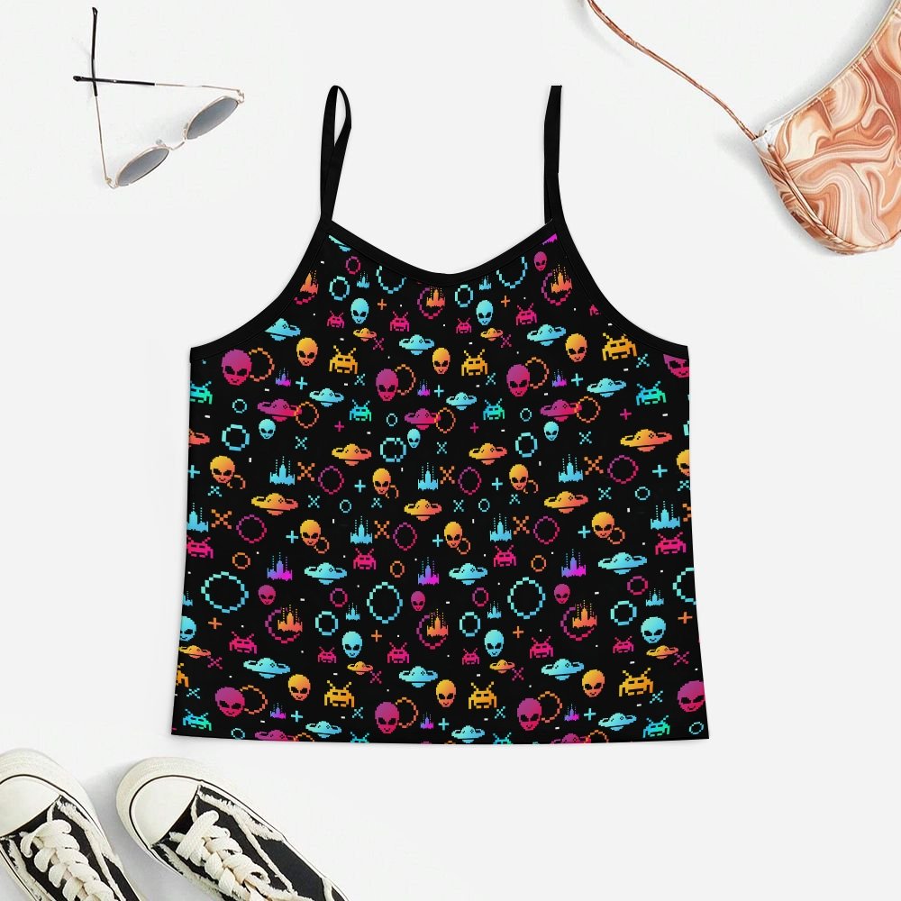 Extra-Terrestrial Women's Geek Suspender Cami Set