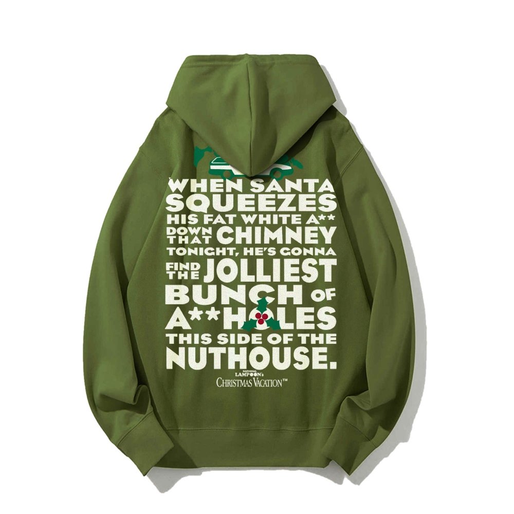 Christmas Vacation: Jolliest Bunch Geek Printed Back Cotton Hoodie