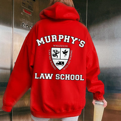 Murphy's Law School  Academic Printed Back Unisex Cotton Hoodie