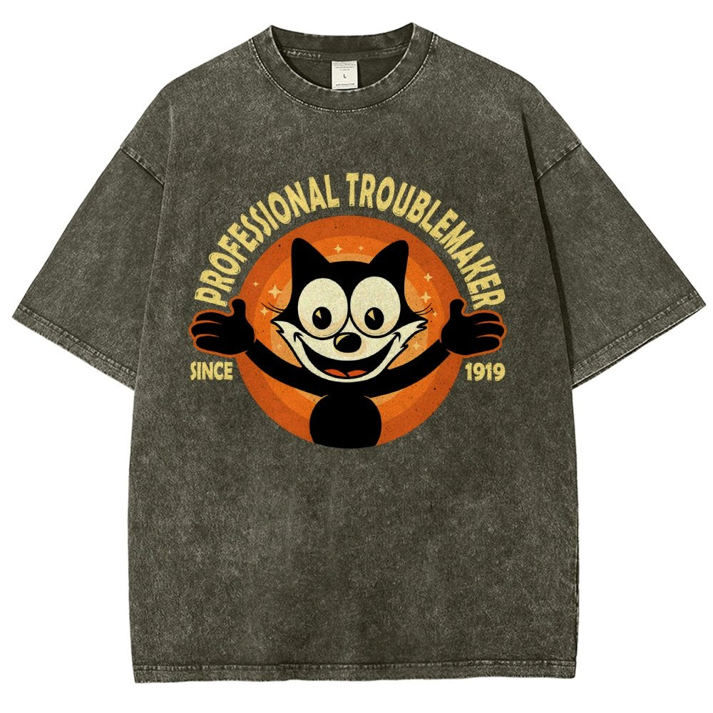 Professional Troublemaker Vintage Distressed T-shirt