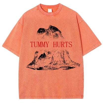 Retro Tummy Hurts Vintage Distressed T-shirt